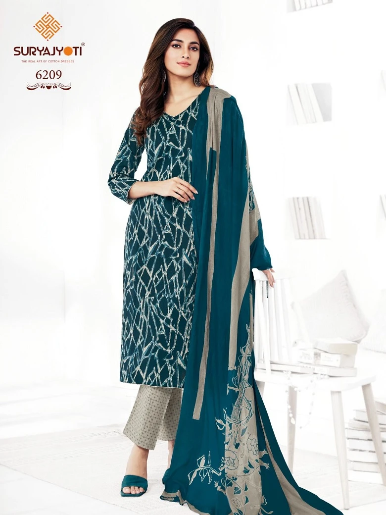 Suryajyoti Trendy Cotton Vol 62 Pure Cotton Wholesale Salwar Suit Catalog — Wholesale Salwar Suits, MPA wholesale from Surat — view 8